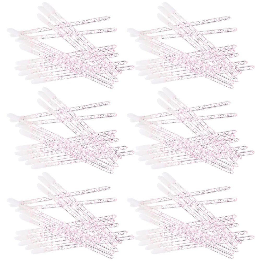 FOMIYES 1set Disposable Flocking Lip Brush Handle Portable Makeup Applicator for Even Lip and Liquid Cosmetics for Women Makeup Routine