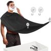 Beard Bib Apron Beard Catcher, Mens Hair Catcher for Shaving, Trimming - Grooming Accessories & Gifts for Dad or Husband (Black) view 1