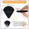 Meanplan 100 Pcs Powder Puff Face Soft Makeup Sponge Triangle Powder Puffs for Loose Velour Cosmetic Foundation Wet Dry Sponge Makeup Tools(Black) view 2