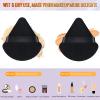 Meanplan 100 Pcs Powder Puff Face Soft Makeup Sponge Triangle Powder Puffs for Loose Velour Cosmetic Foundation Wet Dry Sponge Makeup Tools(Black) view 4