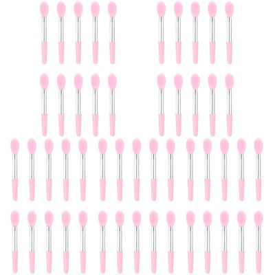 FOMIYES 50pcs Silicone Lip Brush for Women Professional Lipstick Applicator Eyeshadow Brush Compact and Portable Makeup Tools Accents for Gifting Special Occasions