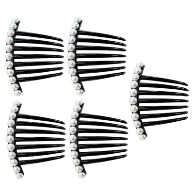 Lurrose 5pcs Hair Side Combs Elegant Hair Accessories for Weddings Parties Special Occasions Lightweight Charming Design for Women Girls