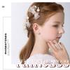 Foyte 3PCS Crystal Flower Hair Clip Pearl Leaf Wedding Hair Pin Princess Headpieces Rhinestone Floral Hair Vines Communion Hair Accessories for Women view 3