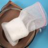 100PCS Exfoliating Mesh Soap Pouch Bubble Foaming Net Soap Bag Soap Saver Pouch Drawstring Holder Bags Soap Net with Suction Cup view 4
