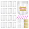 AMORIX 8oz Clear Plastic Jars with Lids 8 oz Plastic Containers with Lids + 20g Sample Containers (Set of 24) Airtight Container for Lip Scrub, Body Butters, Cream, Slime, Craft Storage view 1
