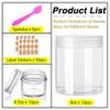 AMORIX 8oz Clear Plastic Jars with Lids 8 oz Plastic Containers with Lids + 20g Sample Containers (Set of 24) Airtight Container for Lip Scrub, Body Butters, Cream, Slime, Craft Storage view 4