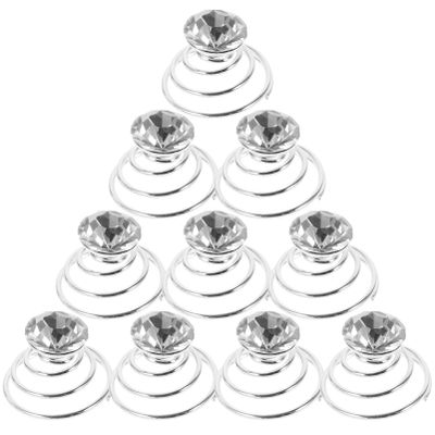 LALAFINA 12pcs Rhinestone Spiral Hair Clips for Women Elegant Hair Accessories for Weddings Bridal and Prom Flexible Types for Updos and Buns