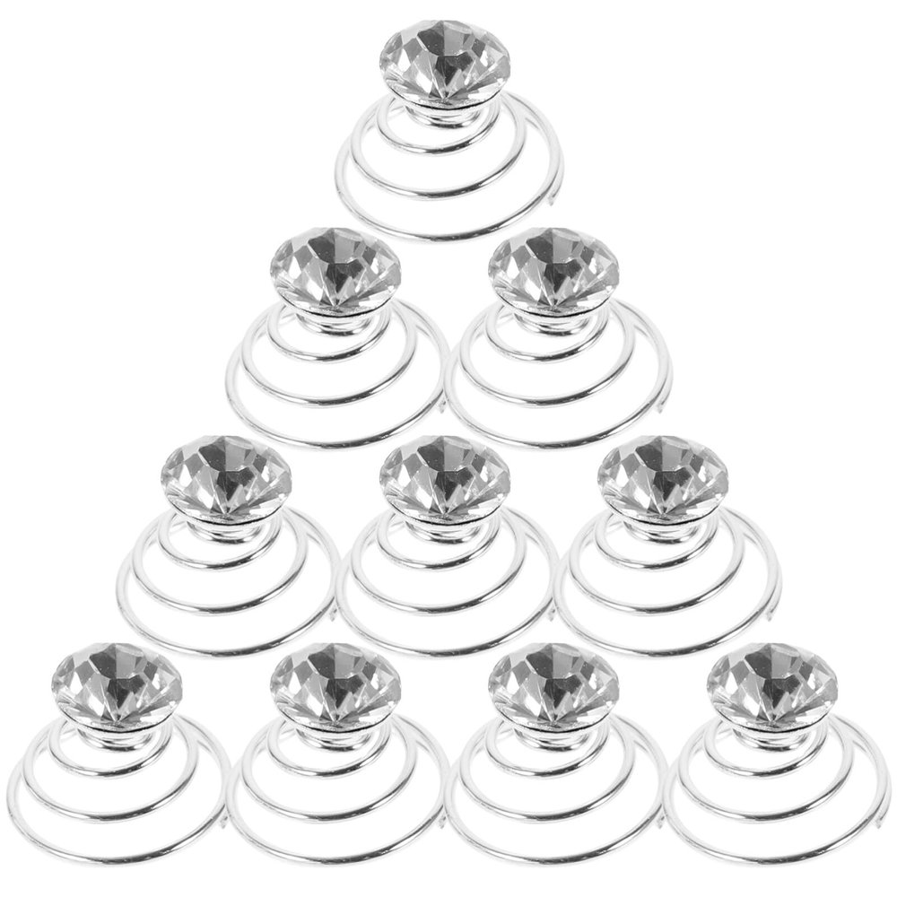 LALAFINA 12pcs Rhinestone Spiral Hair Clips for Women Elegant Hair Accessories for Weddings Bridal and Prom Flexible Types for Updos and Buns