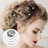 LALAFINA 12pcs Rhinestone Spiral Hair Clips for Women Elegant Hair Accessories for Weddings Bridal and Prom Flexible Types for Updos and Buns view 3