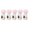 5pcs Cuticle Scissors Cover Protector, Cat Shape Silicone Cuticle Trimmer Protective Sleeve for Nail Toenails Nipper Trimmer Tweezers(White) view 1