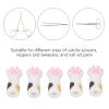 5pcs Cuticle Scissors Cover Protector, Cat Shape Silicone Cuticle Trimmer Protective Sleeve for Nail Toenails Nipper Trimmer Tweezers(White) view 3