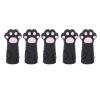 5pcs Cuticle Scissors Cover Protector, Cat Shape Silicone Cuticle Trimmer Protective Sleeve for Nail Toenails Nipper Trimmer Tweezers(Black) view 1