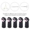 5pcs Cuticle Scissors Cover Protector, Cat Shape Silicone Cuticle Trimmer Protective Sleeve for Nail Toenails Nipper Trimmer Tweezers(Black) view 2