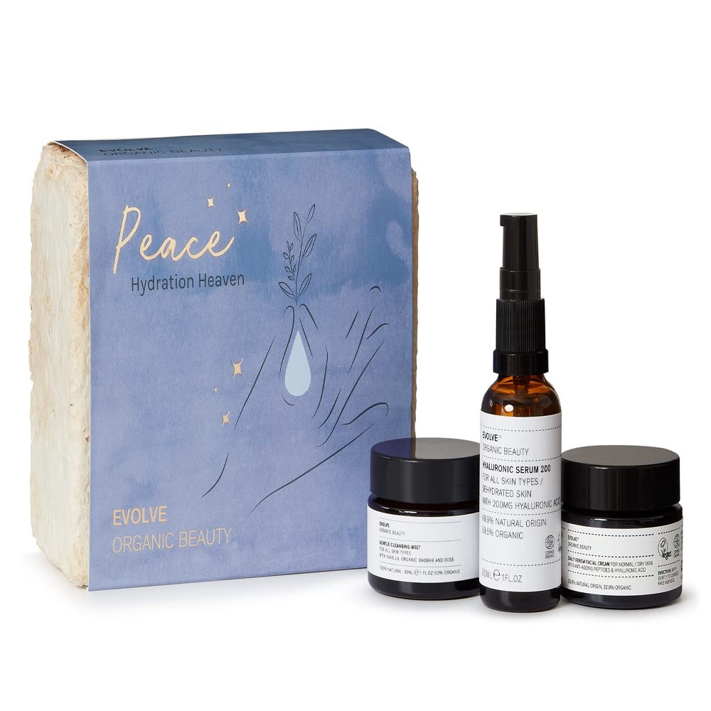 Evolve Organic Beauty - Hydration Heaven Natural Skincare Kit | Small-Batch, Vegan Clean Beauty (3 Piece Set) Packaging May Vary
