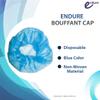 Endure Disposable Bouffant cap- Blue, Hair Head Cover Net, Handmade, Nonwoven PP, Case of 400 (21") view 2