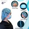 Endure Disposable Bouffant cap- Blue, Hair Head Cover Net, Handmade, Nonwoven PP, Case of 400 (21") view 3