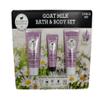Dionis Goat Milk Bath & Body Set, 3 Piece Set - 1 oz. Body Lotion / 2 fl oz. Whipped Body Scrub x2, Cruelty & Paraben Free, Dermatologist Tested (Lavender Scent) view 1