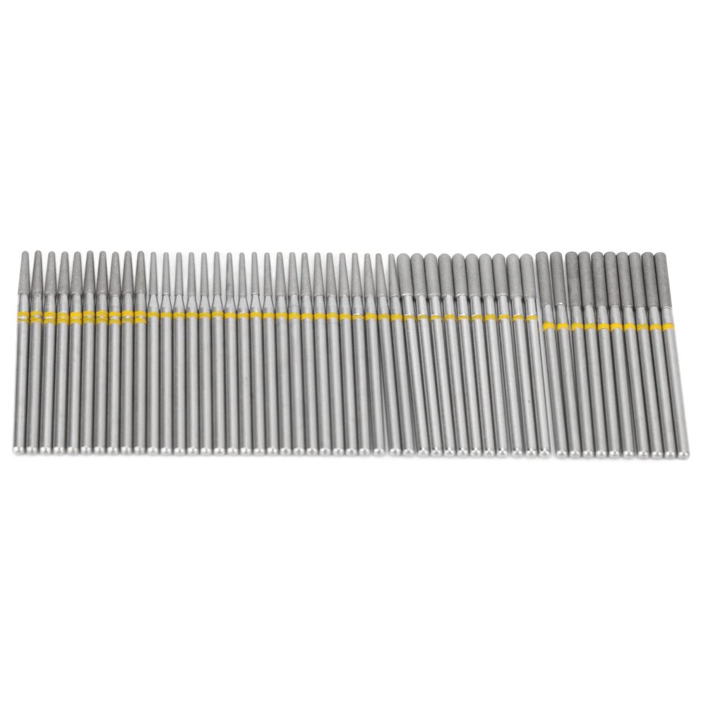 Sonew 50pcs Nail Drill Bits, Professional Nail File Grinding Head for Nail Technician Nail Art Beginners, Fine Nail Drill Set for Home and Salon