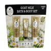 Dionis Goat Milk Bath & Body Set, 3 Piece Set, Includes 1 oz. (28 g) Body Lotion & 2 fl oz. (59mL) Whipped Body Scrub x2, Cruelty Free, Paraben & Sulfate Free, Dermatologist Tested (Vanilla Bean) view 1