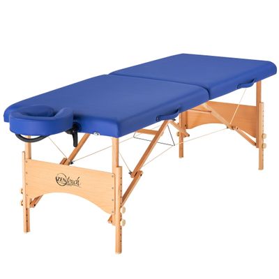 Master Zen-Touch Brady Lightweight Portable Massage Table Beauty Bed Tattoo Spa Salon Facial Lush Bed, Sky Blue, Wood 27''