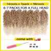 14 Inch Goddess Locs Crochet Hair for Black Women 7 Packs Faux Locs Crochet Hair with Curly Ends Pre Looped Blonde Curly Goddess Braids (14 Inch, 7 Packs, 27/613) view 3