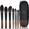 YQBUER Makeup Brush Mini Portable 12 Makeup Brush Set Loose Powder Brush Eyeshadow Brush Beauty Tool Cosmetic Products (Color : Black, Size : 12pcs) view 1