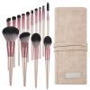 YQBUER 14PCS Makeup Brush Synthetic Hair Brushes Set - Face Powder Blush Foundation Eyeshadow Beauty Makeup Tools (Color : A, Size : 14pcs) view 2