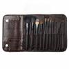 YQBUER Makeup Brush 12pcs Makeup Brushes Set Powder Contour Blush Brush Cosmetic Beauty Tools Goat Hair with Bag Cosmetic Products (Color : Brown, Size : 12pcs) view 2
