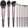 YQBUER 10Pcs Wooden Makeup Brushes Set Cosmetic Foundation Powder Blush Eyeshadow Professional Makeup Brush Beauty Tools (Color : A, Size : 10pcs) view 1