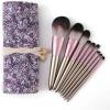 YQBUER Makeup Brush Face Eye Shadow Makeup Brush Set Eyeshadow Eyeliner Lip Foundation Cosmetic Blush Makeup Brushes 9pcs Cosmetic Products (Color : Purple, Size : 9pcs) view 1