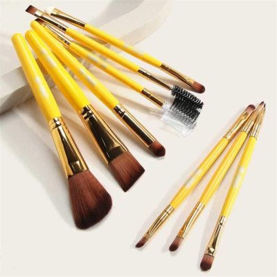 YQBUER Makeup Brush 9pcs/Set Makeup Brush Set Beauty Tools Natural Eye Shadow Foundation Powder Eyeliner Eyelash Lip Makeup Brush Cosmetic Products (Color : 2)