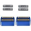 2 Pack Shaver Replacement Foil and Cutters compatible with BaBylissPRO Double FXFS2 Metal shaver foil replacement,Blue view 1