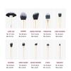 YQBUER Makeup Brush 16pcs Soft Synthetic Fibers Hair Make Up Brushes Lip Eyelash Powder Blending Large Fan Brush Beige Essential Set Cosmetic Products (Color : B) view 3