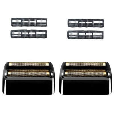 2 Pack Shaver Replacement Foil and Cutters Compatible with BaBylissPRO Double FXFS2 Metal Shaver foil Replacement,Black