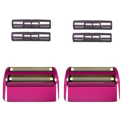 2 Pack Shaver Replacement Foil and Cutters Compatible with BaBylissPRO Double FXFS2 Metal Shaver foil Replacement,Purple