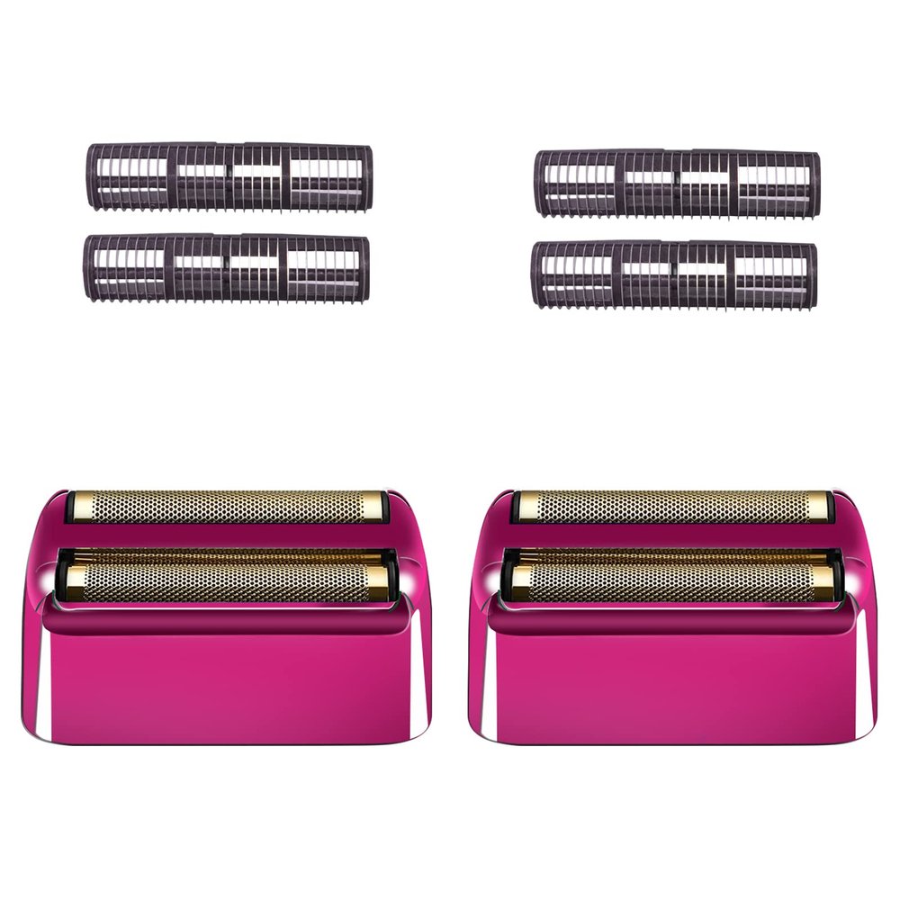 2 Pack Shaver Replacement Foil and Cutters Compatible with BaBylissPRO Double FXFS2 Metal Shaver foil Replacement,Purple