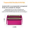 2 Pack Shaver Replacement Foil and Cutters Compatible with BaBylissPRO Double FXFS2 Metal Shaver foil Replacement,Purple view 2