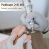 Pedicure Drill Bit, Umbrella Shape Stainless Steel Foot Calluses Polishing Grinding Head Dead Skin Remover for Electric Foot File Drilling Machine Accessory Tool (Medium) view 2