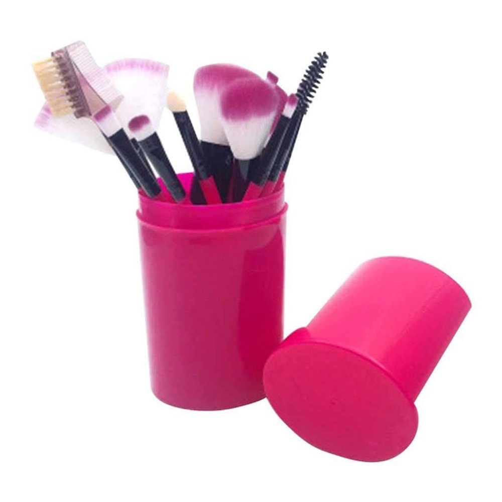 YQBUER Makeup Brush Eye Shadow Brush Set 12pcs Soft Bristles Beauty Tools Eyes Facial Makeup Blusher Brush Cylinder Cosmetic Brush Cosmetic Products (Color : B)