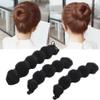 3 Pcs Magic Hair Bun Maker Foam Sponge Hair Bun Shaper Donut Bun Maker Hot Hair Donut Bun Ring Styler Maker Reusable Bun Twister Donut Maker Curler Accessories for Wedding Yoga Dancing(Black) view 3