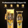 Dumite Cordless Hair Clippers for Men,Professional Hair Clippers Trimmer Kit,Barber Fading Clipper and Zero Gap T-Blade Trimmer Set with LED Display for Mens Gifts(Gold) view 3