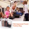 Wedama TSA Approved Toiletry Bag, Cosmetic Bags 3 Pack with Zipper Carry on Airline Airport Travel Accessories, PVC Makeup Bags for Travel, Quart Size Travel Bags for Men and Women-White view 3