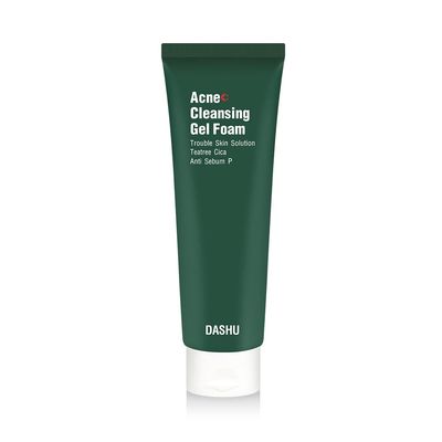 DASHU A.C Teatree Trouble Cleansing Gel Foam 4.05fl oz - Sensitive/Dry Skin, Non-Irritation, Deep Cleansing