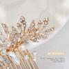 Foyte Crystal Bride Wedding Hair Comb Leaf Bridal Headpieces Rhinestone Hair Pieces Pearl Bridesmaid Side Combs Hair Accessories for Women (rhinestone) view 4