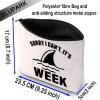 BLUPARK Funny Shark Makeup Bag Shark Lover Gift Sorry I Can't It's Week Cosmetic Bag for Women (It's Week) view 2