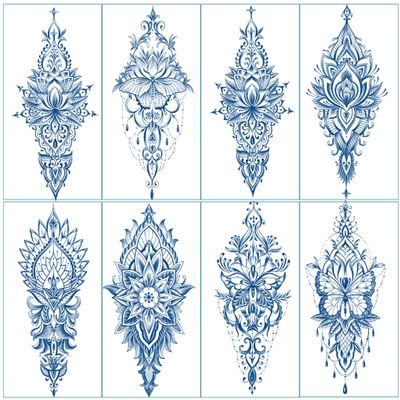 Aresvns Semi-Permanent Tattoos for Women, Realistic Temporary Tattoo Waterproof & Long-Lasting,Henna Tattoos, 2 Weeks Tattoos, Lifelike Fake Tattoo Stickers Christmas Gift