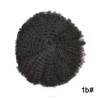 Afro Curl Toupee for Black Men HAIR WONDERS Afro Mens Toupee Weave Human Hair Replacement System for Black Men Kinky Curly Men Hair Pieces for Black Men Hair Units Durable Injection PU with Breathable Holes African Mens Wigs (8''x10'', 1B# OFF BLACK- view 2
