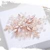 Foyte Flower Bride Wedding Hair Comb Crystal Leaf Bridal Headpieces Rhinestone Hair Pieces Pearl Bridesmaid Side Combs Hair Accessories for Women (leaf) view 3