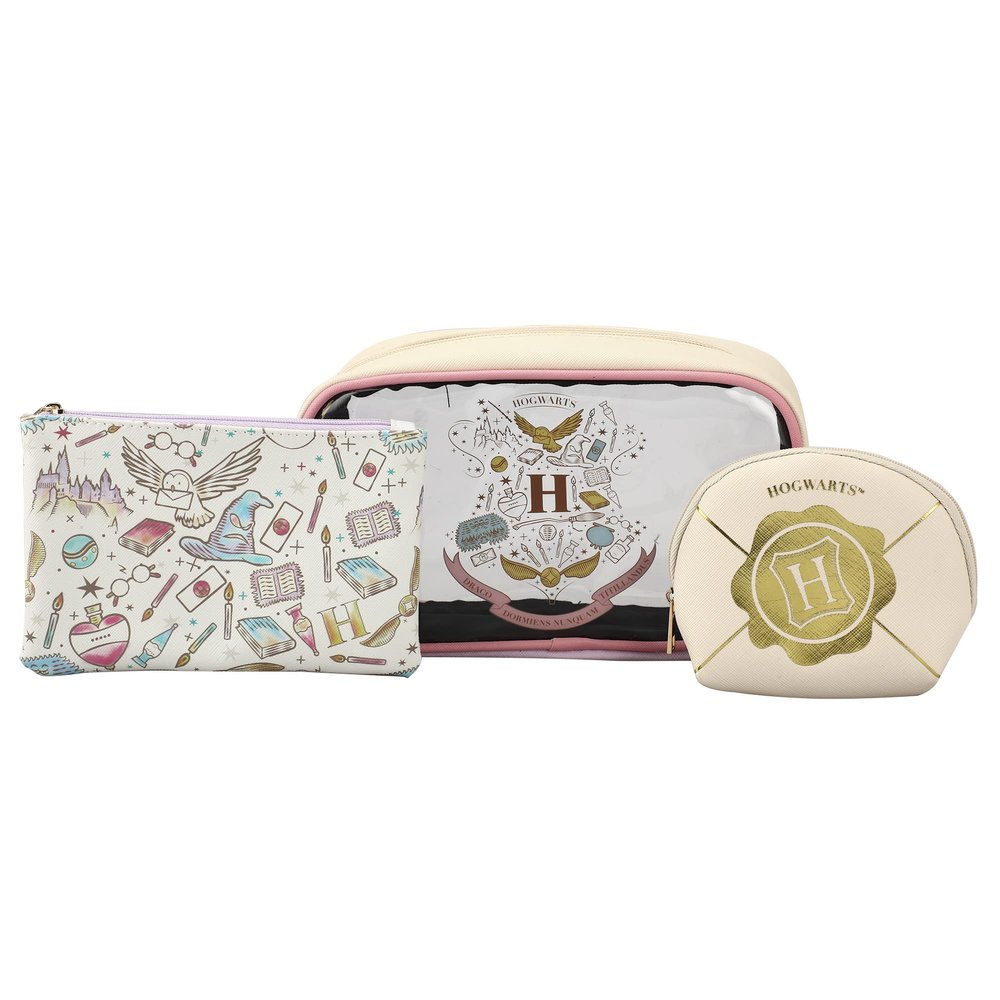 Bioworld Harry Potter Hogwarts Crest 3-Piece Travel Toiletry Set