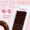 FADLASH Brown Lash Extensions Easy Fan Volume Lashes Colored Lash Extensions C Curl Volume Lash Extension 0.07 Self Fanning Eyelash Extensions (Dark Brown-0.07C, 8-14mm) view 2